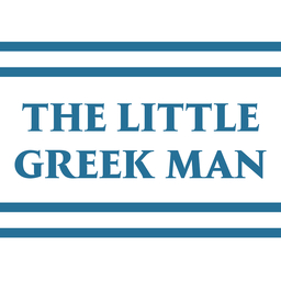 The Little Greek Man logo.